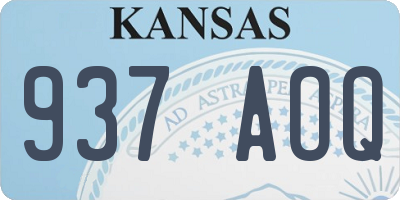 KS license plate 937AOQ