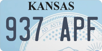 KS license plate 937APF