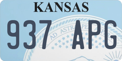 KS license plate 937APG