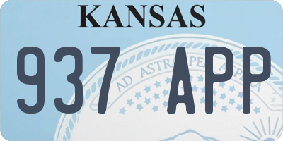 KS license plate 937APP
