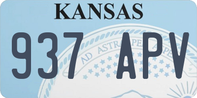 KS license plate 937APV