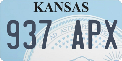KS license plate 937APX
