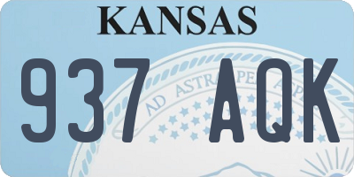 KS license plate 937AQK