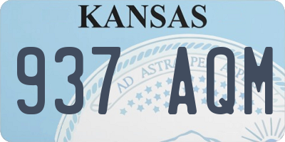 KS license plate 937AQM