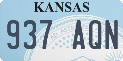 KS license plate 937AQN