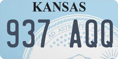 KS license plate 937AQQ
