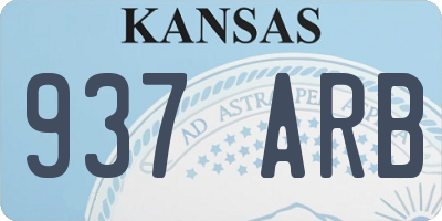 KS license plate 937ARB