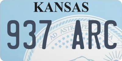 KS license plate 937ARC