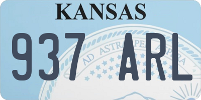 KS license plate 937ARL