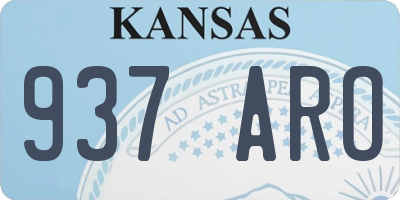 KS license plate 937ARO