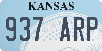 KS license plate 937ARP