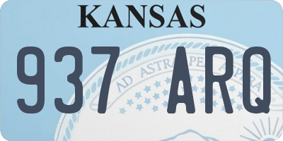 KS license plate 937ARQ