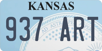 KS license plate 937ART