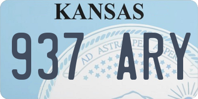 KS license plate 937ARY