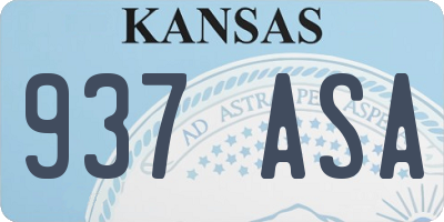 KS license plate 937ASA