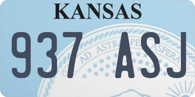KS license plate 937ASJ