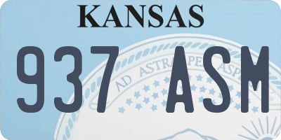 KS license plate 937ASM