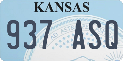 KS license plate 937ASQ