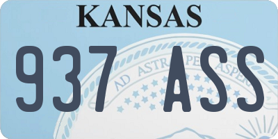 KS license plate 937ASS