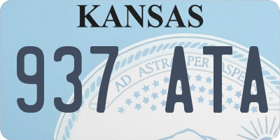 KS license plate 937ATA