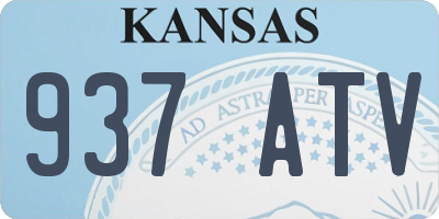 KS license plate 937ATV