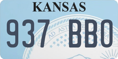 KS license plate 937BBO