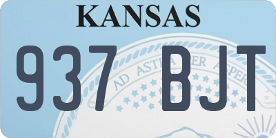 KS license plate 937BJT