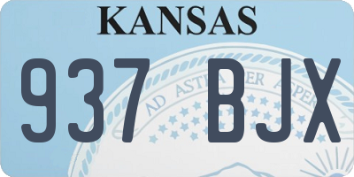KS license plate 937BJX