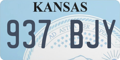 KS license plate 937BJY