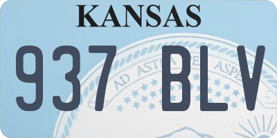 KS license plate 937BLV