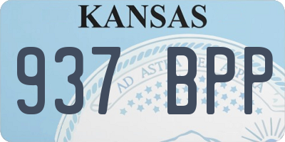 KS license plate 937BPP