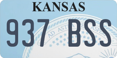 KS license plate 937BSS