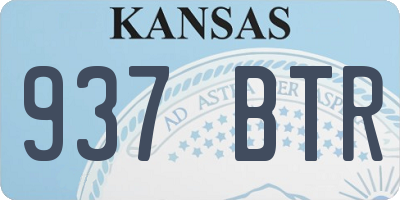 KS license plate 937BTR