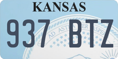 KS license plate 937BTZ