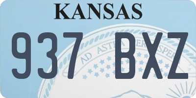 KS license plate 937BXZ