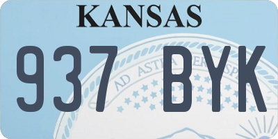KS license plate 937BYK
