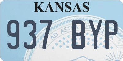 KS license plate 937BYP