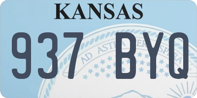 KS license plate 937BYQ