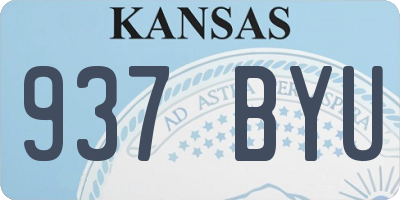 KS license plate 937BYU