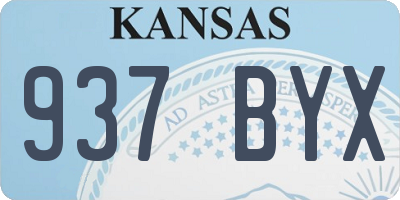 KS license plate 937BYX