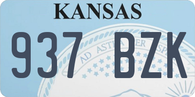 KS license plate 937BZK