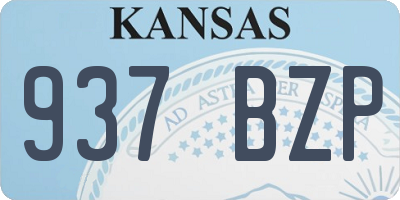 KS license plate 937BZP