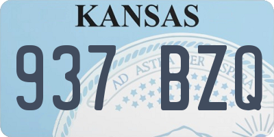 KS license plate 937BZQ