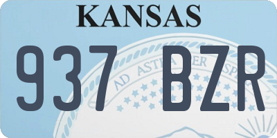 KS license plate 937BZR
