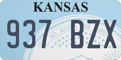 KS license plate 937BZX