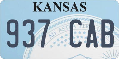 KS license plate 937CAB