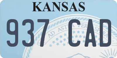 KS license plate 937CAD