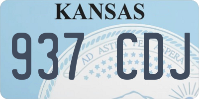 KS license plate 937CDJ