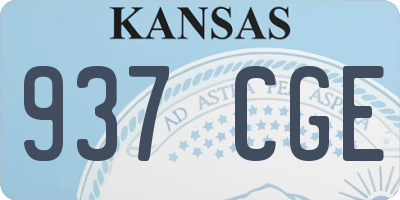 KS license plate 937CGE