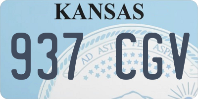 KS license plate 937CGV